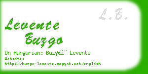 levente buzgo business card