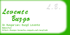 levente buzgo business card